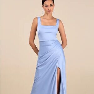 NWT Lulu's Light Blue Maxi Dress